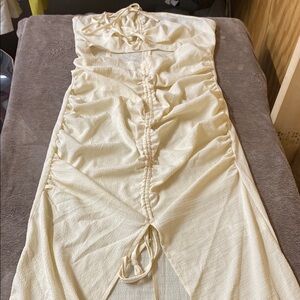 SHEIN size 12 halter dress cream colored